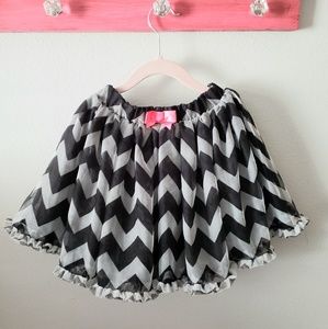 Black and Gray Chevron Tutu Skirt